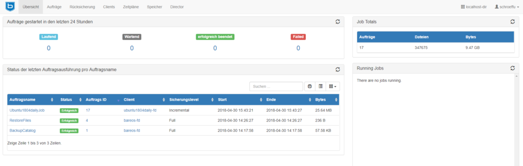 Bareos Backup Server/Client unter Ubuntu 18.04 Server » schroeffu.blog